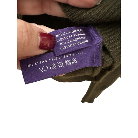 Ralph Lauren Purple Label 100% Cashmere Turtleneck Sweater Medium Italy #GH6-6 - Picture 5 of 10